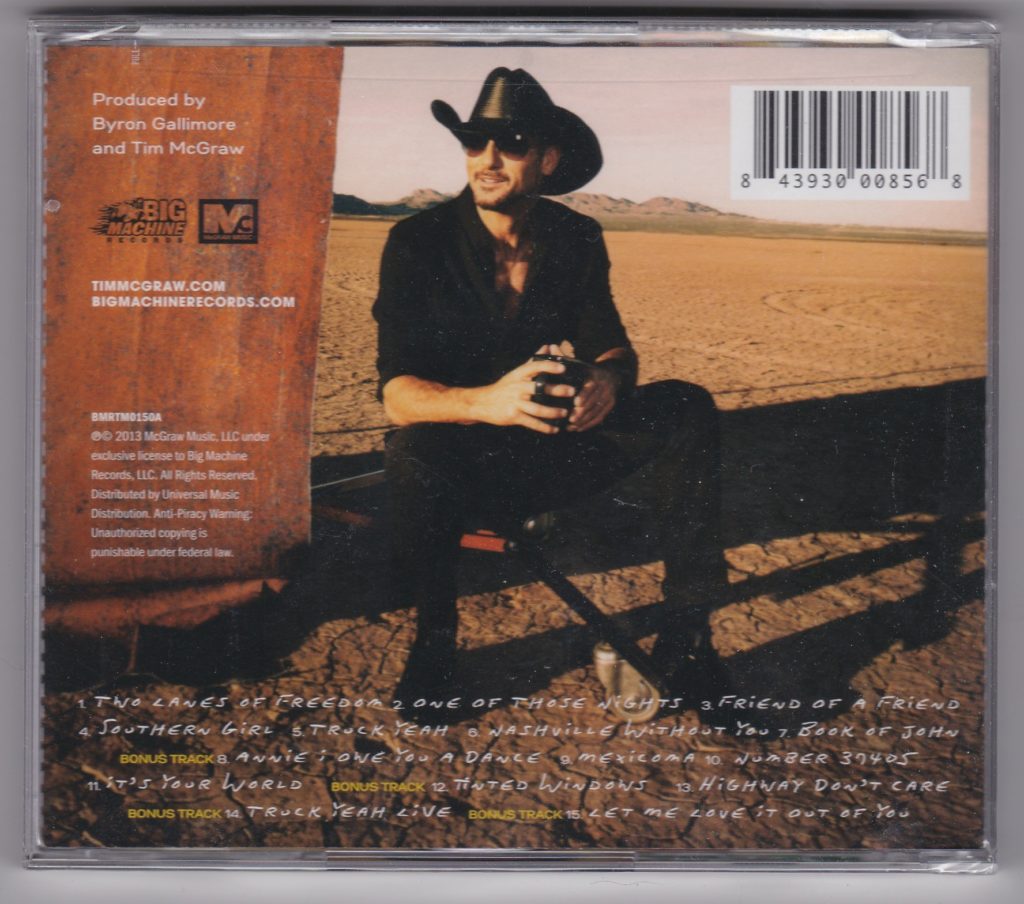 Tim Mcgraw “two Lanes Of Freedom” Deluxe New Cd South Florida Country Music