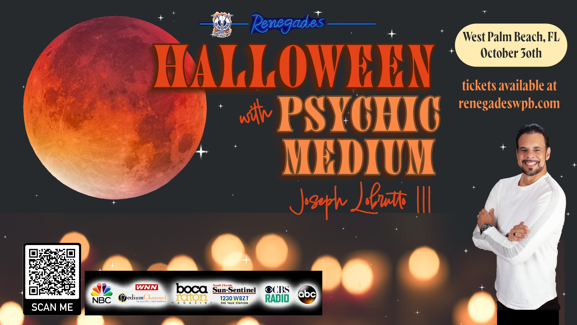 Halloween with Psychic Medium at Renegades - West Palm Beach