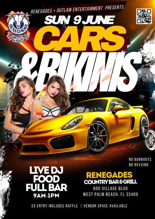 Cars & Bikinis at Renegades - West Palm Beach