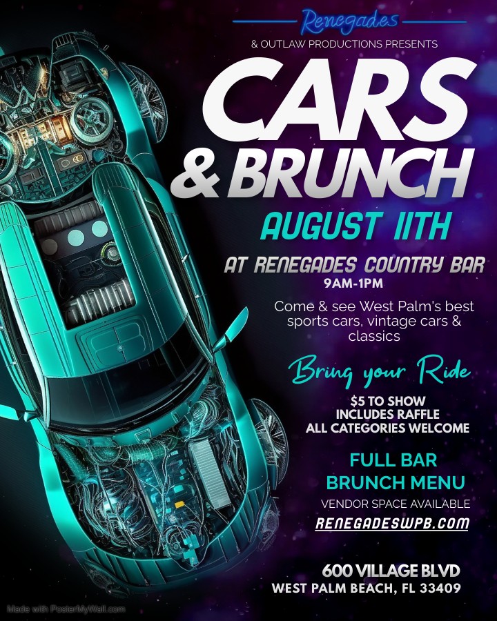 Cars & Brunch at Renegades - West Palm Beach