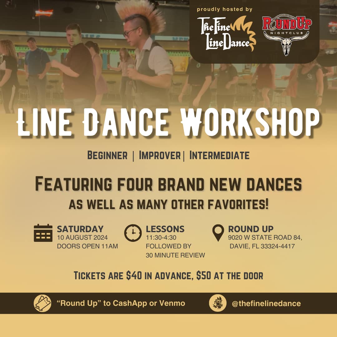 Line Dance Workshop at The Round Up - Davie