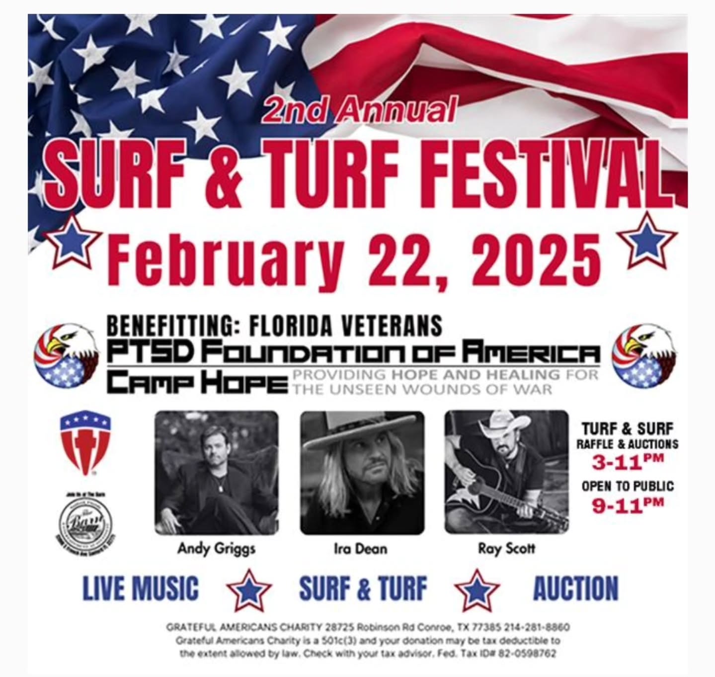 Andy Griggs, Ira Dean, Ray Scott at Surf & Turf Festival - Sanford